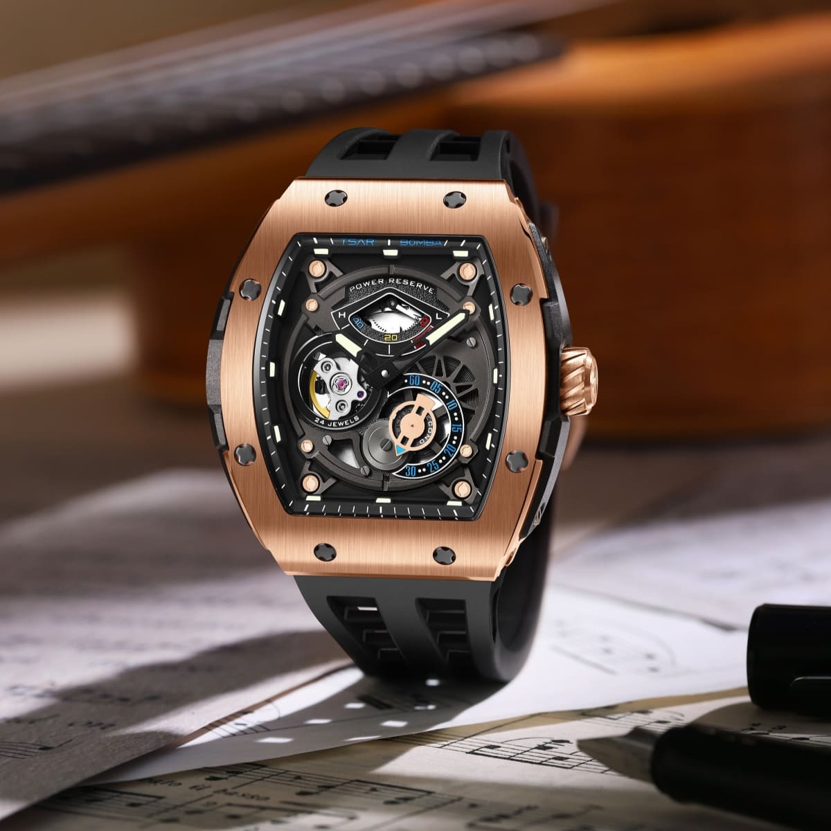 Tsarbomba Elemental TB8210A Men's Luxury Chronograph Watch