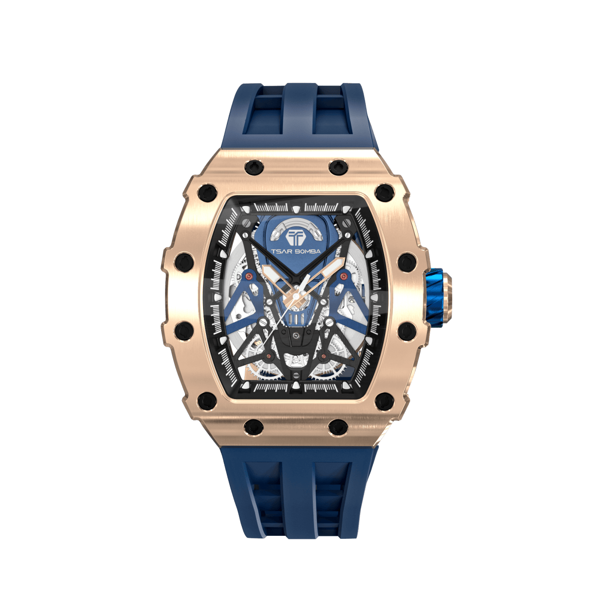TSAR BOMBA Elemental TB8207A Men's Automatic Tonneau Wrist Watch