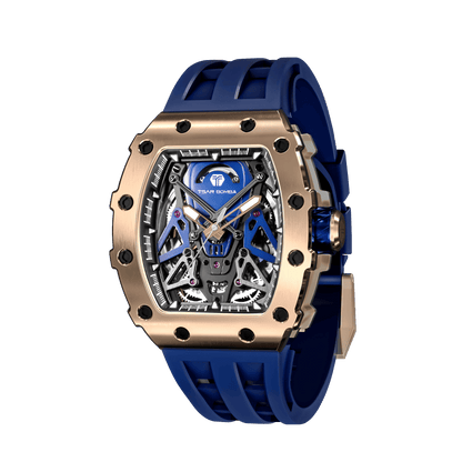 TSAR BOMBA Elemental TB8207A Men's Automatic Tonneau Wrist Watch