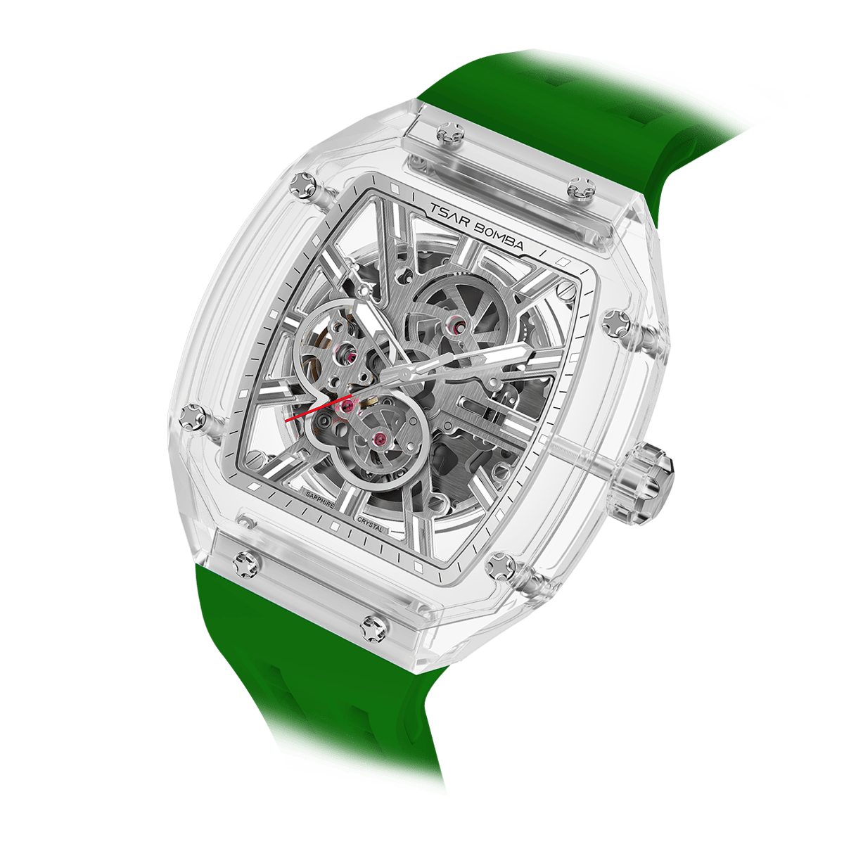 TSAR BOMBA TB8223 Women's Tonneau Skeleton Watch