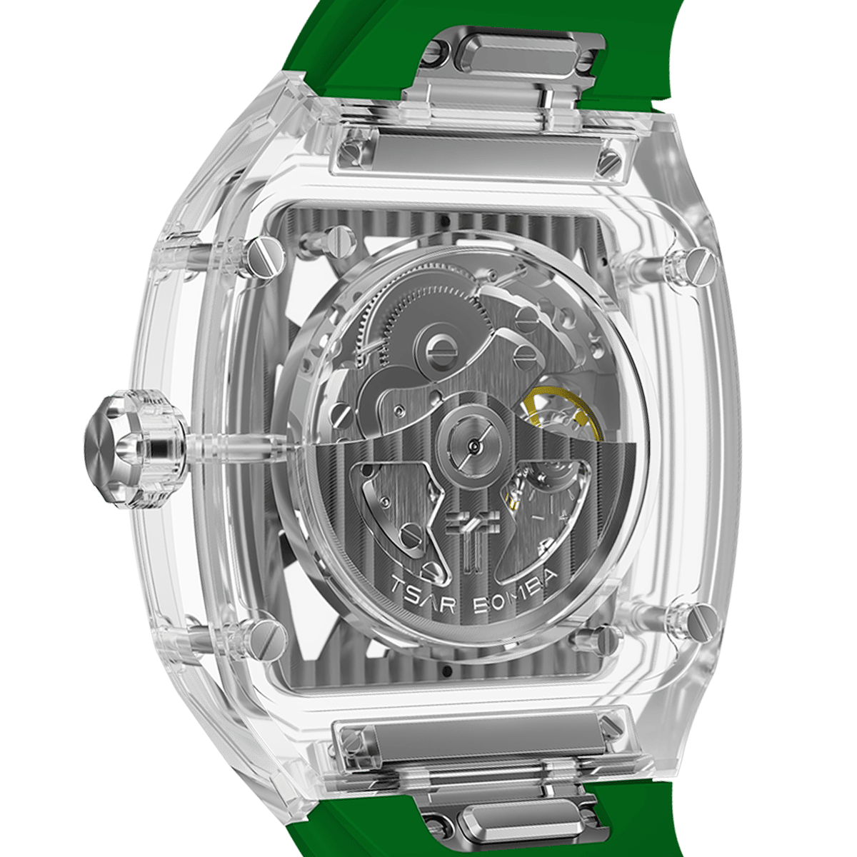 TSAR BOMBA TB8223 Women's Tonneau Skeleton Watch