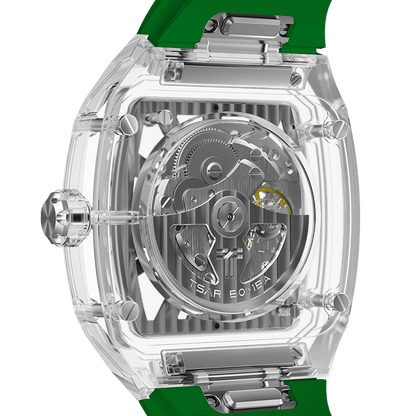 TSAR BOMBA TB8223 Women's Tonneau Skeleton Watch
