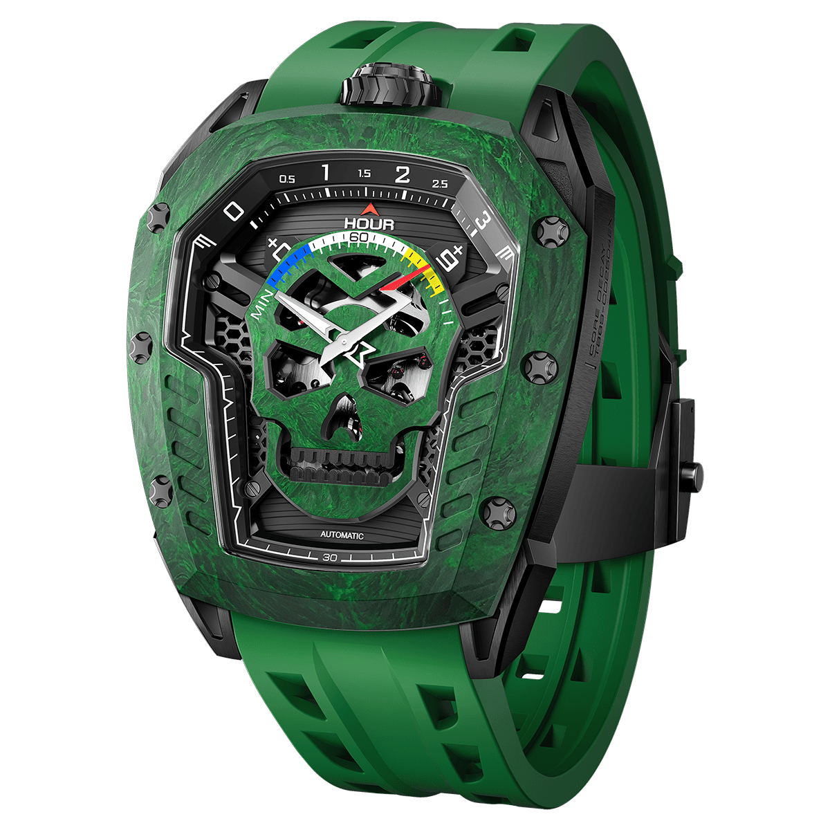 Tsarbomba Reactor-Core Decay Mechanical Carbon Fiber Watch