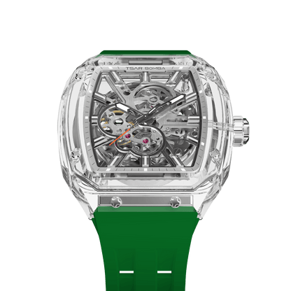 TSAR BOMBA TB8223 Women's Tonneau Skeleton Watch