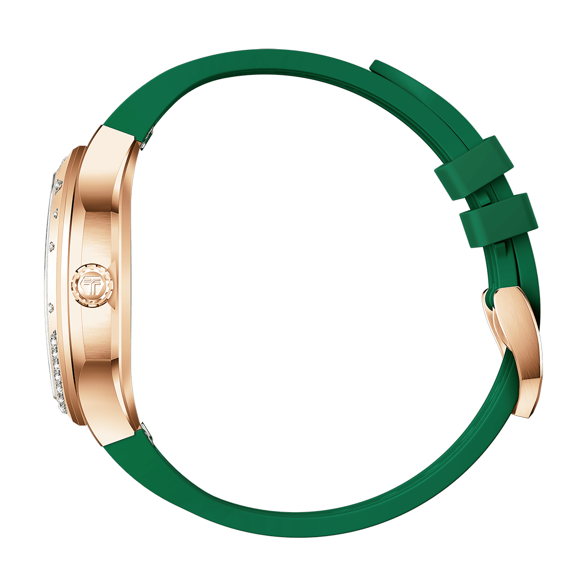 Tsarbomba Lumina Women's Tonneau Watch with Fluororubber Strap