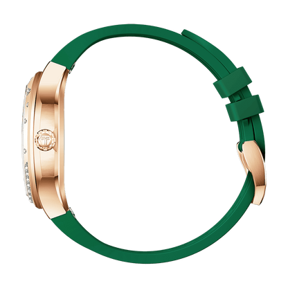 Tsarbomba Lumina Women's Tonneau Watch with Fluororubber Strap