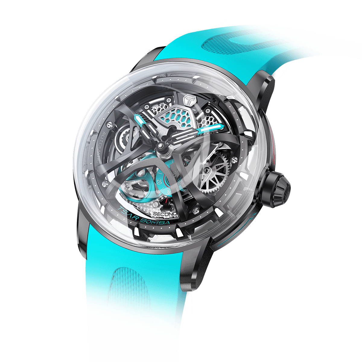 Tsarbomba Skunk Works T1 Men's Mechanical Watch Silicone Strap