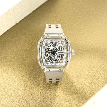TSAR BOMBA TB8223 Women's Tonneau Skeleton Watch