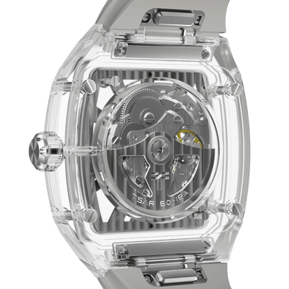 TSAR BOMBA TB8223 Women's Tonneau Skeleton Watch