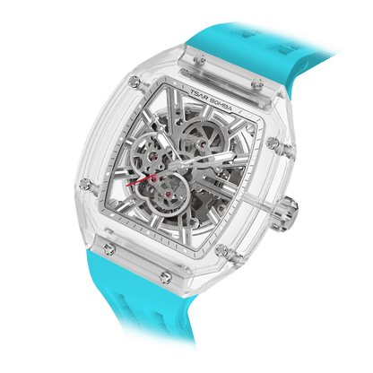 TSAR BOMBA TB8223 Women's Tonneau Skeleton Watch