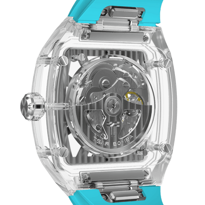 TSAR BOMBA TB8223 Women's Tonneau Skeleton Watch