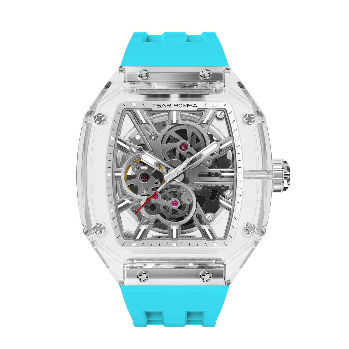 TSAR BOMBA TB8223 Women's Tonneau Skeleton Watch