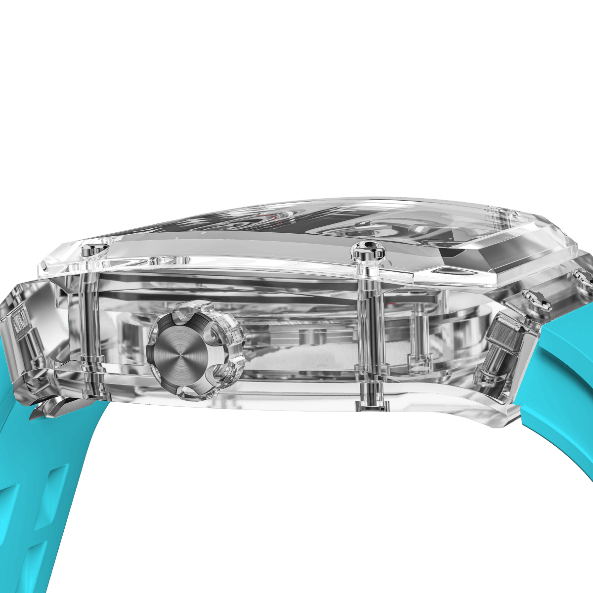 TSAR BOMBA TB8223 Women's Tonneau Skeleton Watch