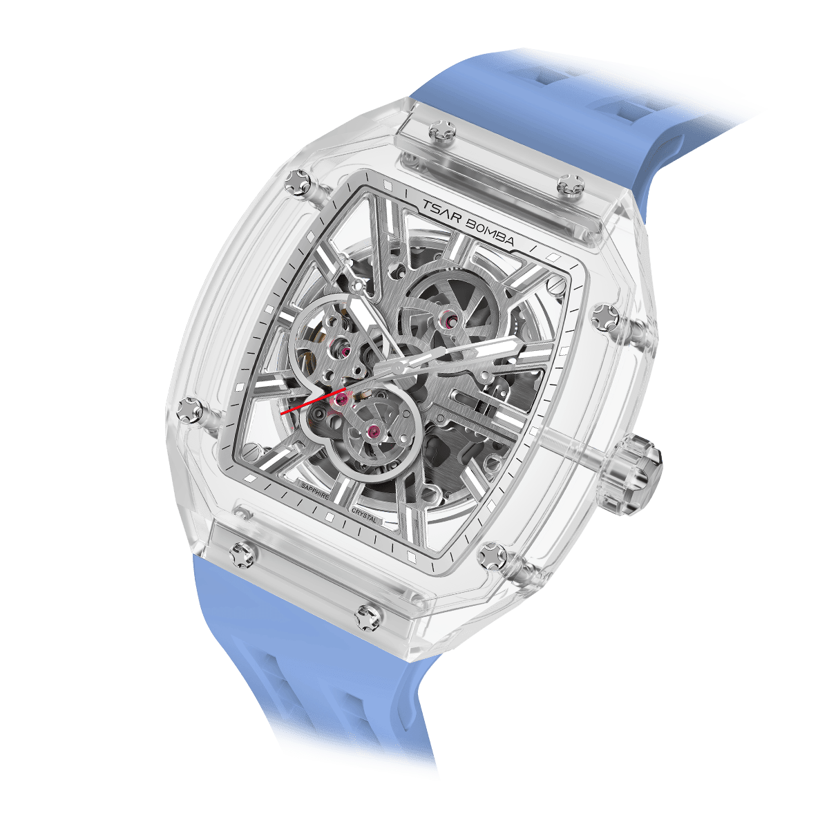TSAR BOMBA TB8223 Women's Tonneau Skeleton Watch