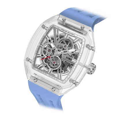 TSAR BOMBA TB8223 Women's Tonneau Skeleton Watch
