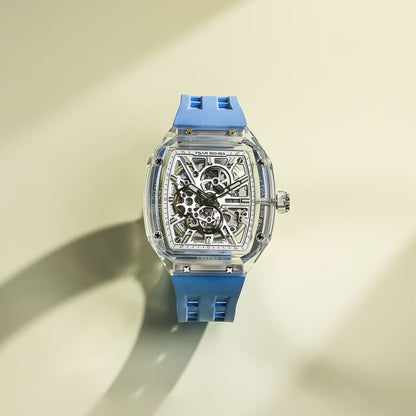 TSAR BOMBA TB8223 Women's Tonneau Skeleton Watch