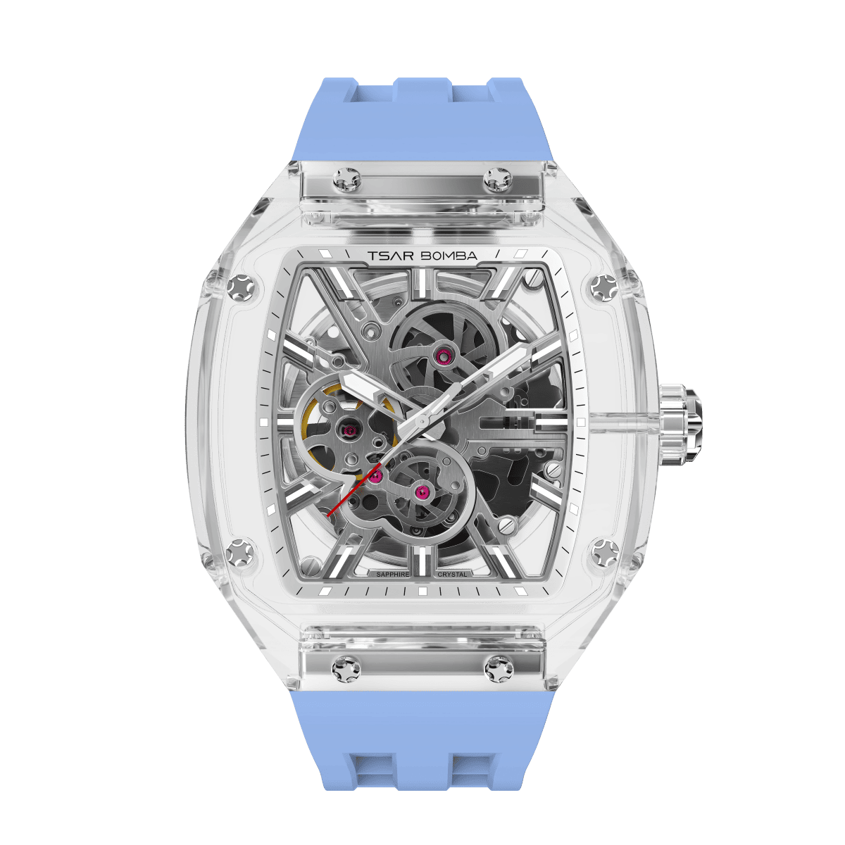 TSAR BOMBA TB8223 Women's Tonneau Skeleton Watch