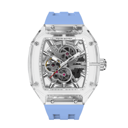 TSAR BOMBA TB8223 Women's Tonneau Skeleton Watch
