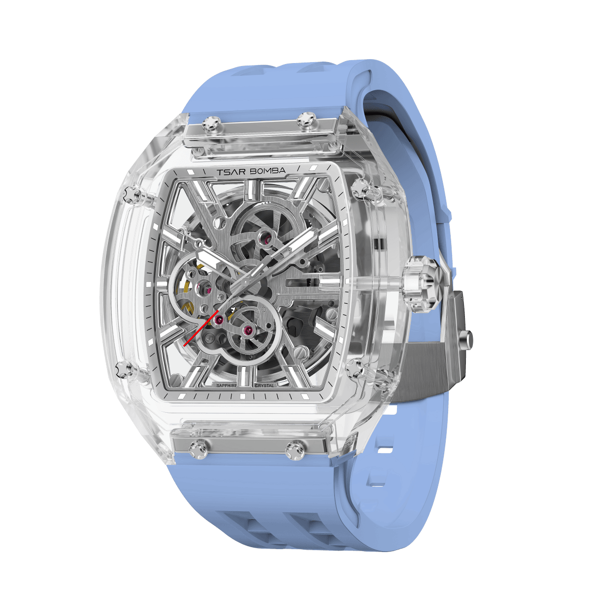 TSAR BOMBA TB8223 Women's Tonneau Skeleton Watch