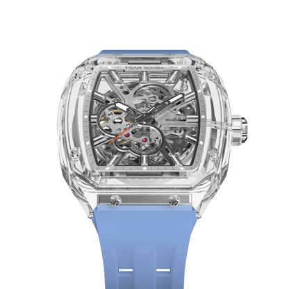 TSAR BOMBA TB8223 Women's Tonneau Skeleton Watch