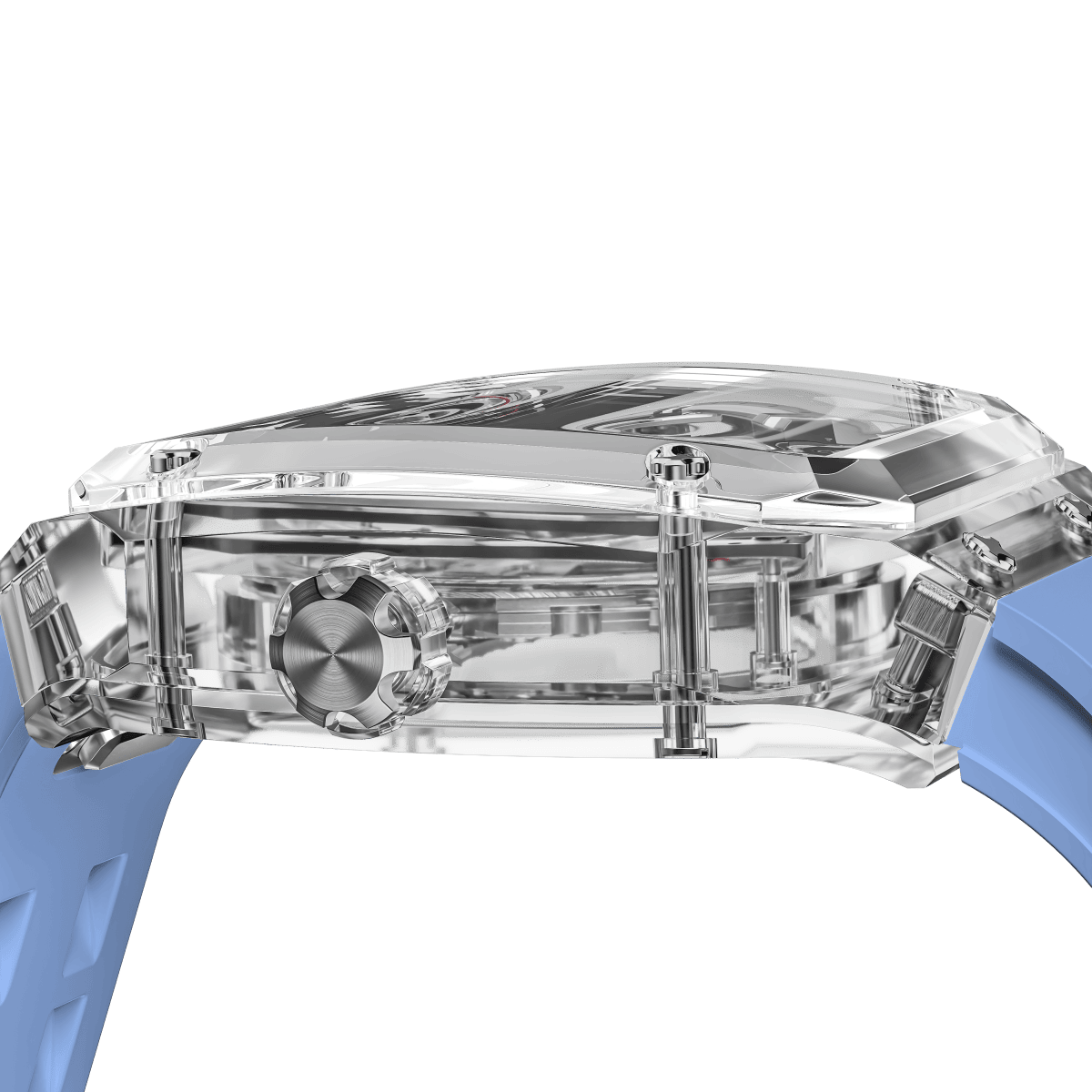 TSAR BOMBA TB8223 Women's Tonneau Skeleton Watch