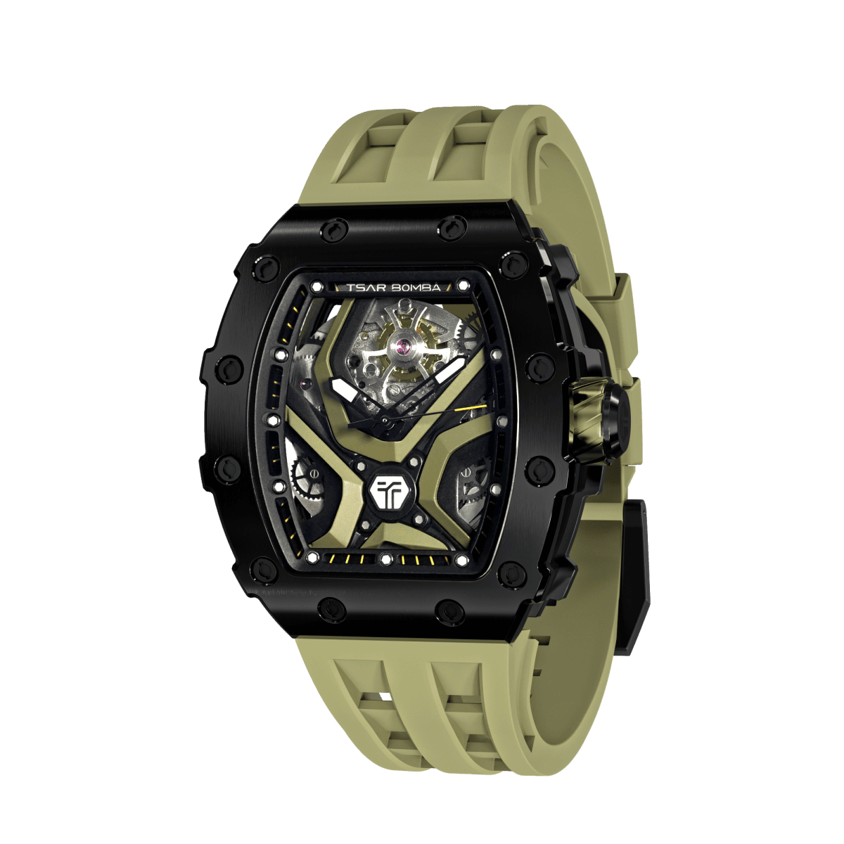 TSAR BOMBA Elemental-TB8206A Men's Tonneau Automatic Sport Watch