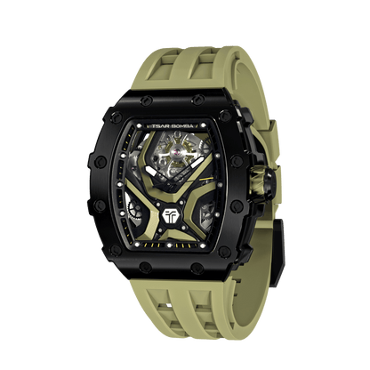 TSAR BOMBA Elemental-TB8206A Men's Tonneau Automatic Sport Watch