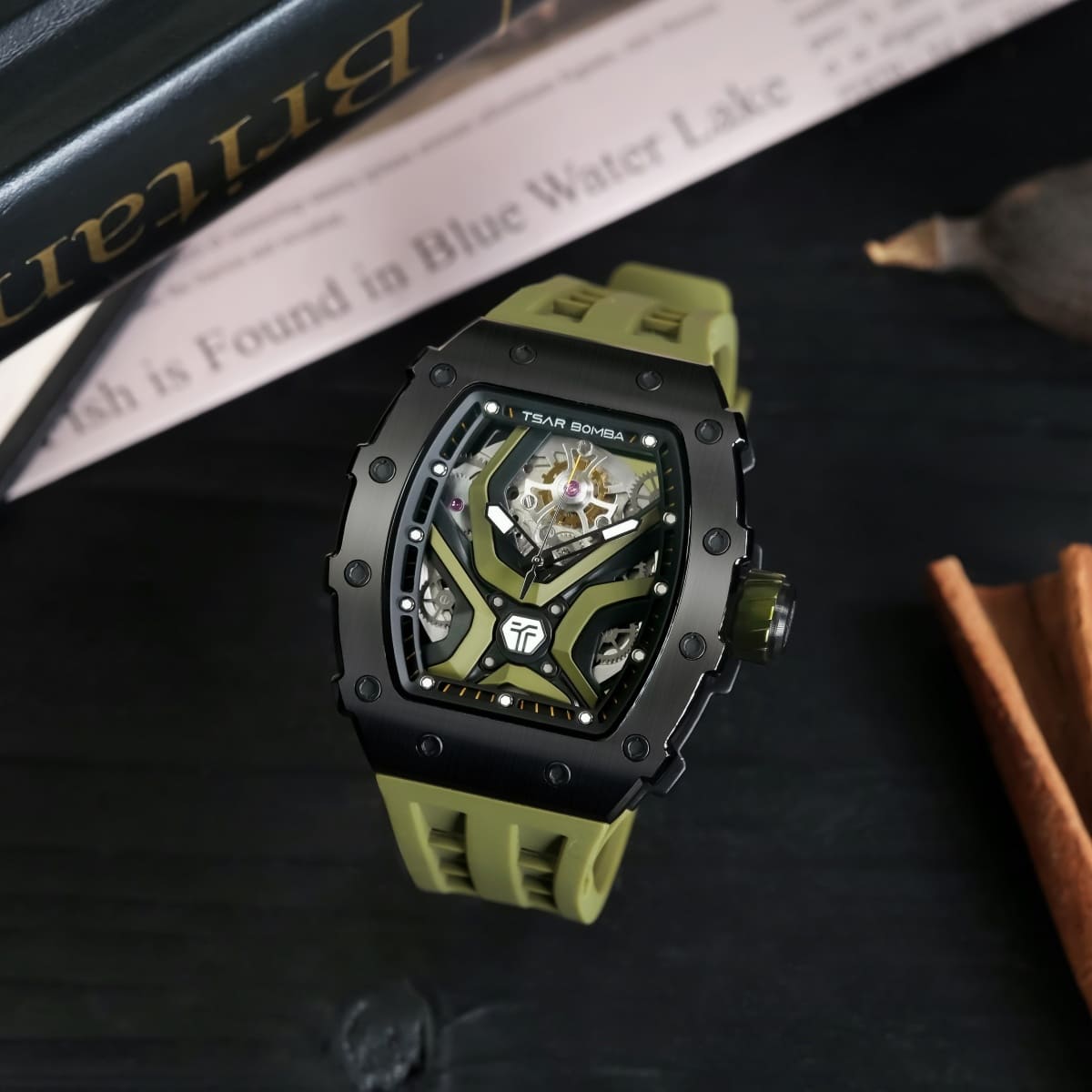 TSAR BOMBA Elemental-TB8206A Men's Tonneau Automatic Sport Watch
