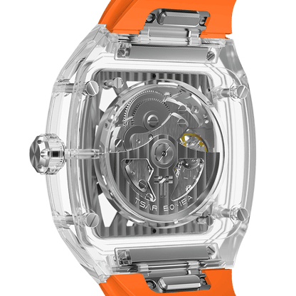 TSAR BOMBA TB8223 Women's Tonneau Skeleton Watch