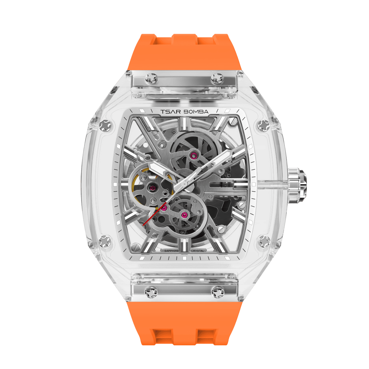 TSAR BOMBA TB8223 Women's Tonneau Skeleton Watch