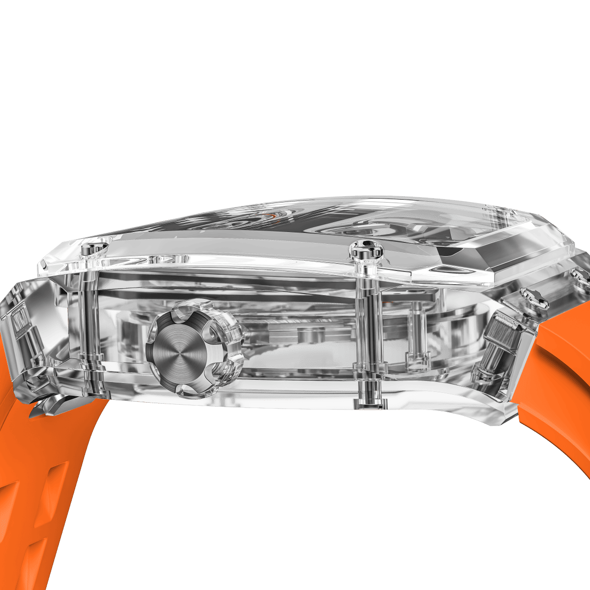 TSAR BOMBA TB8223 Women's Tonneau Skeleton Watch