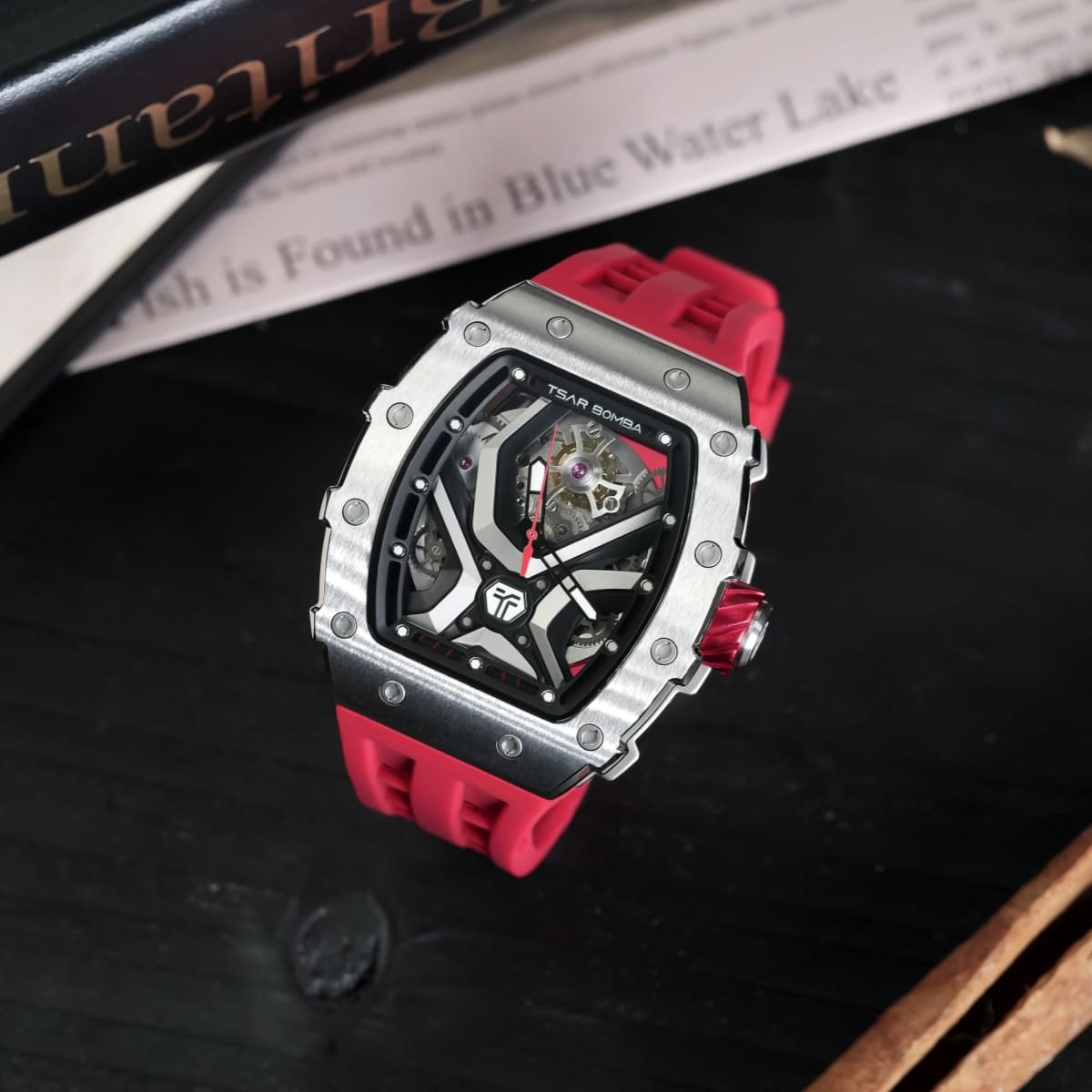 TSAR BOMBA Elemental-TB8206A Men's Tonneau Automatic Sport Watch