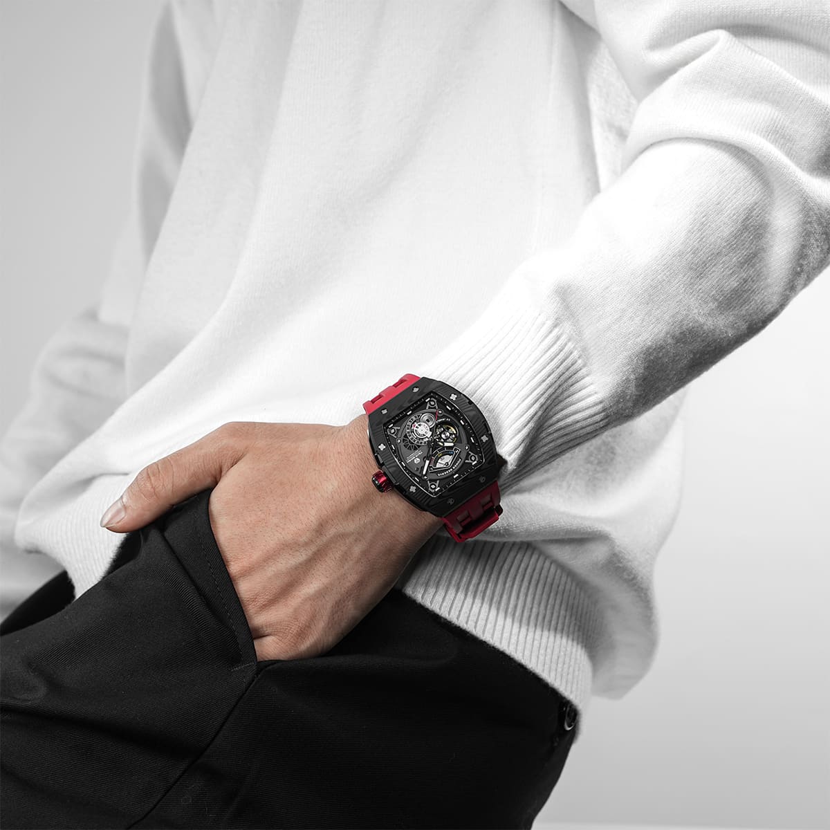 Tsarbomba Elemental TB8210CF Mechanical Carbon Fiber Watch