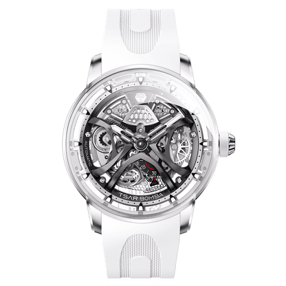 Tsarbomba Skunk Works T1 Men's Mechanical Watch Silicone Strap