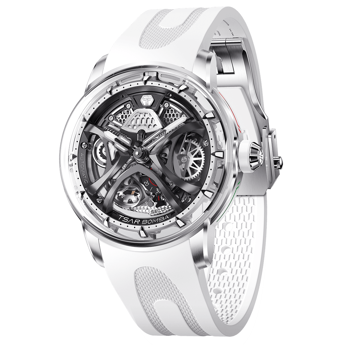Tsarbomba Skunk Works T1 Men's Mechanical Watch Silicone Strap