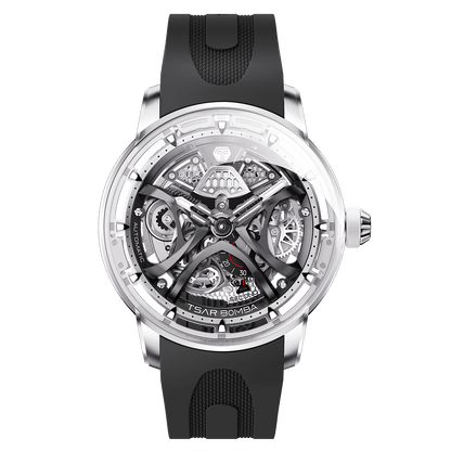 Tsarbomba Skunk Works T1 Men's Mechanical Watch Silicone Strap