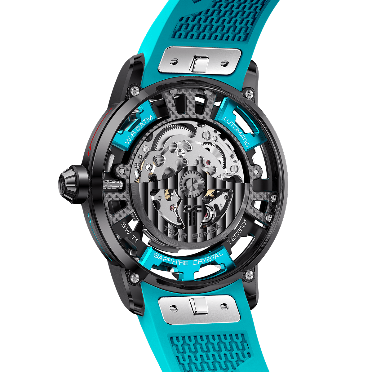 Tsarbomba Skunk Works T1 Men's Mechanical Watch Silicone Strap