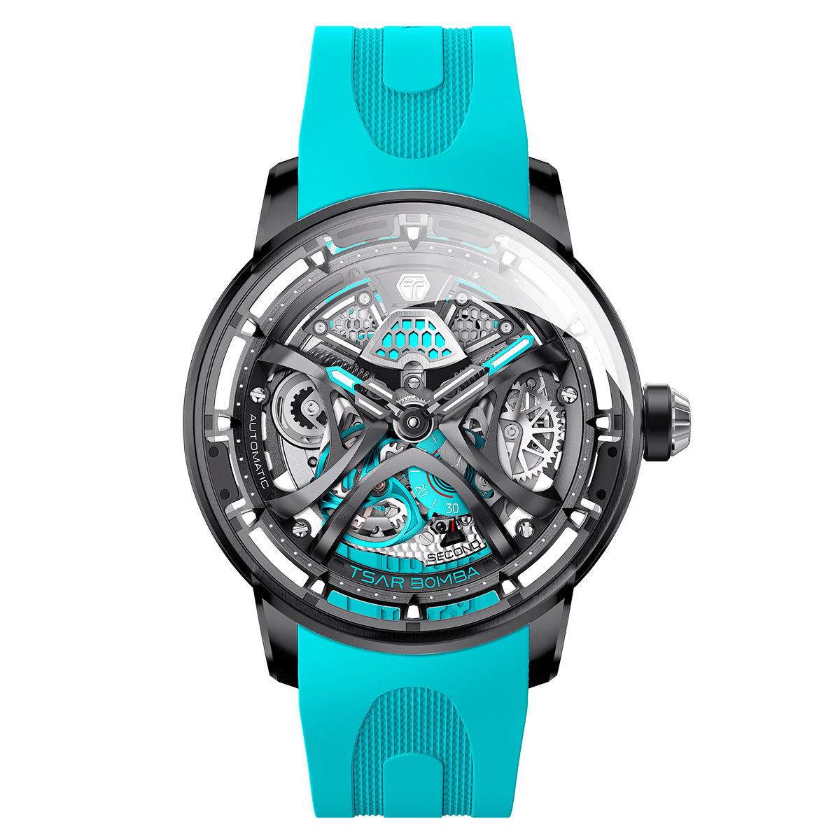 Tsarbomba Skunk Works T1 Men's Mechanical Watch Silicone Strap