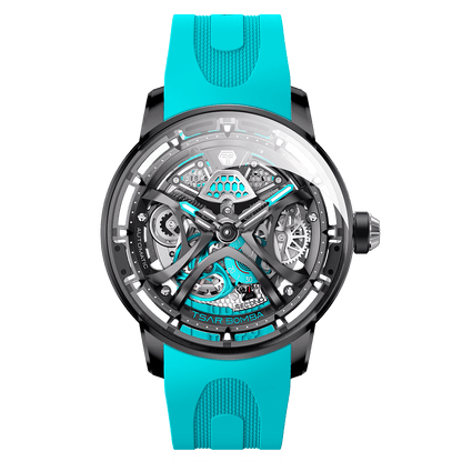Tsarbomba Skunk Works T1 Men's Mechanical Watch Silicone Strap