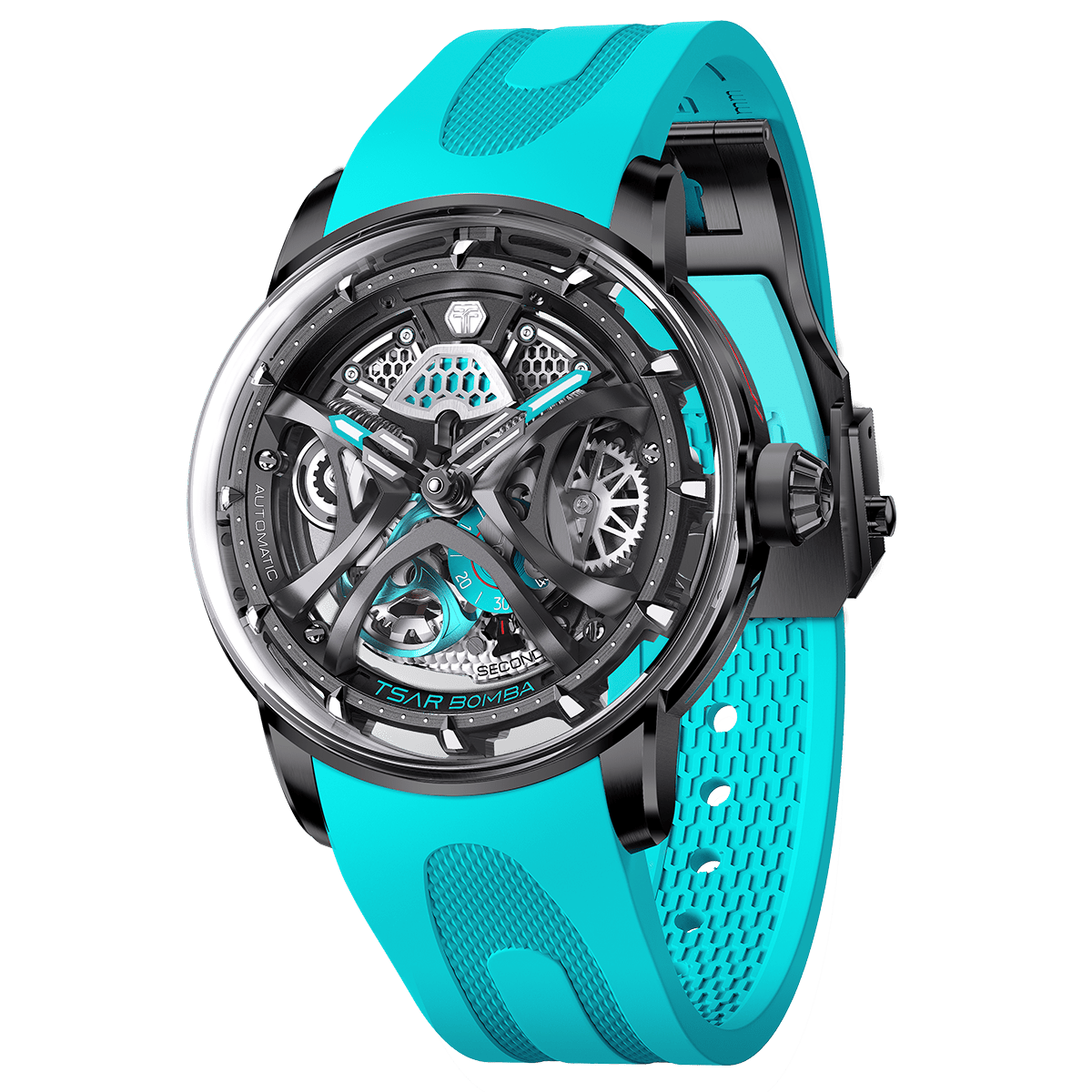 Tsarbomba Skunk Works T1 Men's Mechanical Watch Silicone Strap