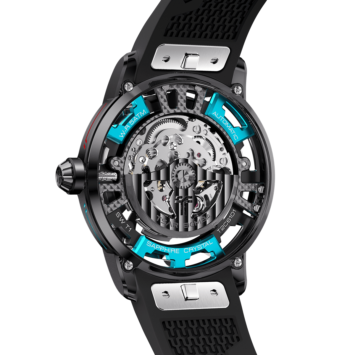 Tsarbomba Skunk Works T1 Men's Mechanical Watch Silicone Strap