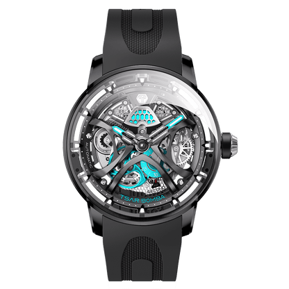 Tsarbomba Skunk Works T1 Men's Mechanical Watch Silicone Strap