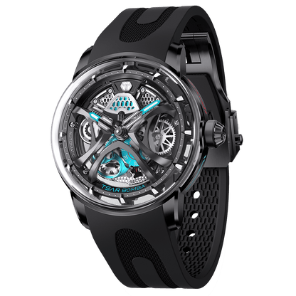 Tsarbomba Skunk Works T1 Men's Mechanical Watch Silicone Strap