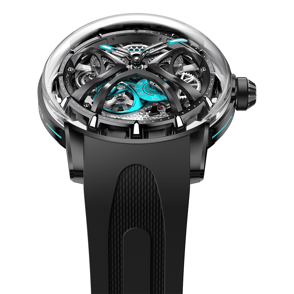 Tsarbomba Skunk Works T1 Men's Mechanical Watch Silicone Strap