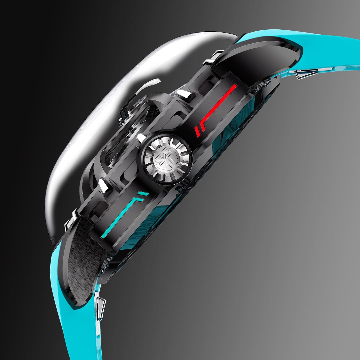 Tsarbomba Skunk Works T1 Men's Mechanical Watch Silicone Strap