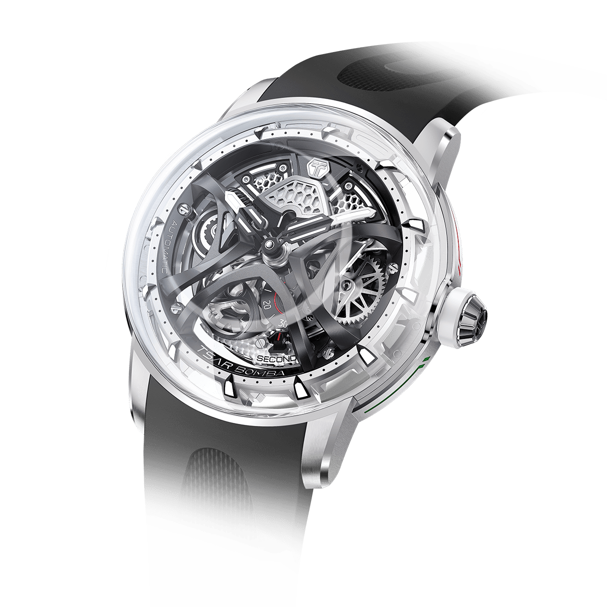 Tsarbomba Skunk Works T1 Men's Mechanical Watch Silicone Strap