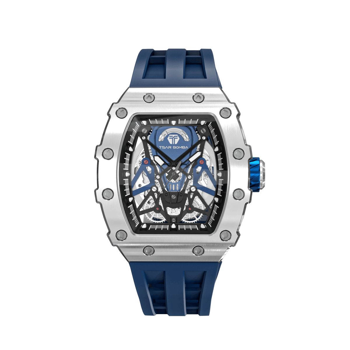 TSAR BOMBA Elemental TB8207A Men's Automatic Tonneau Wrist Watch