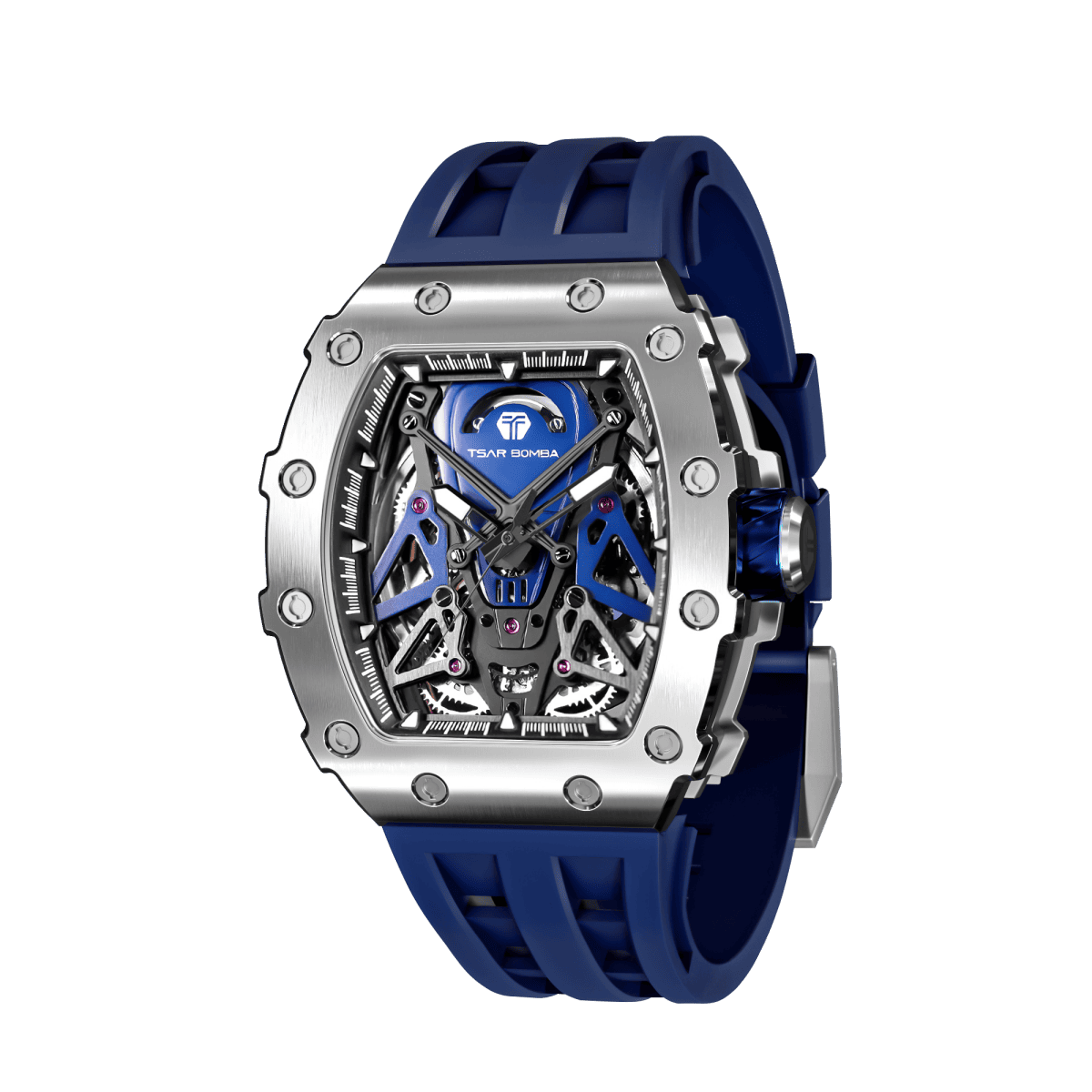 TSAR BOMBA Elemental TB8207A Men's Automatic Tonneau Wrist Watch