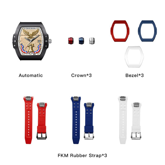 Tsarbomba Atomic Minuteman Edition Men's Mechanical Watch 3-in-1
