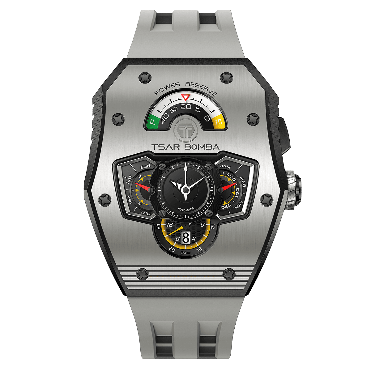 Tsarbomba Parallax Mechanical Watch Featuring Ceramic and Carbon Fiber
